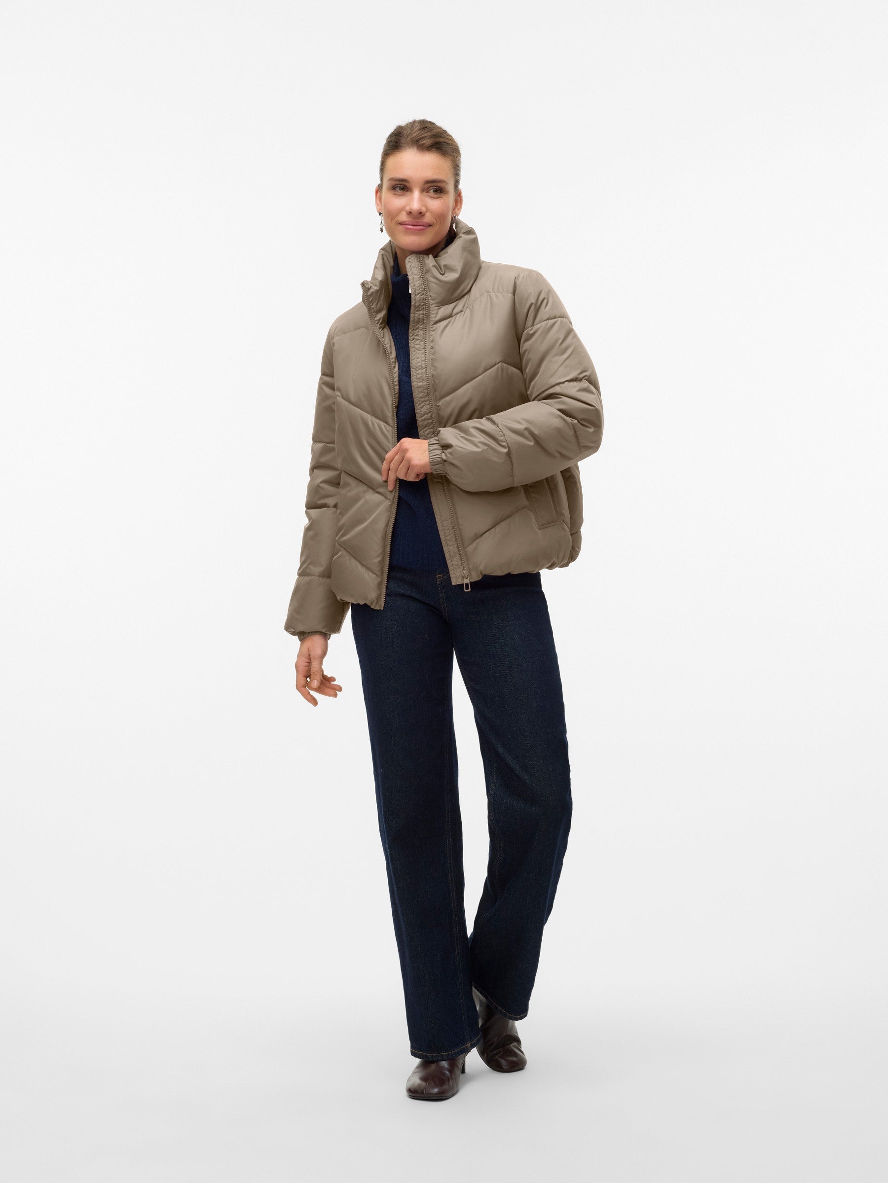VERO MODA VMLIGARIO short jacket boo in silver mink - Image 4
