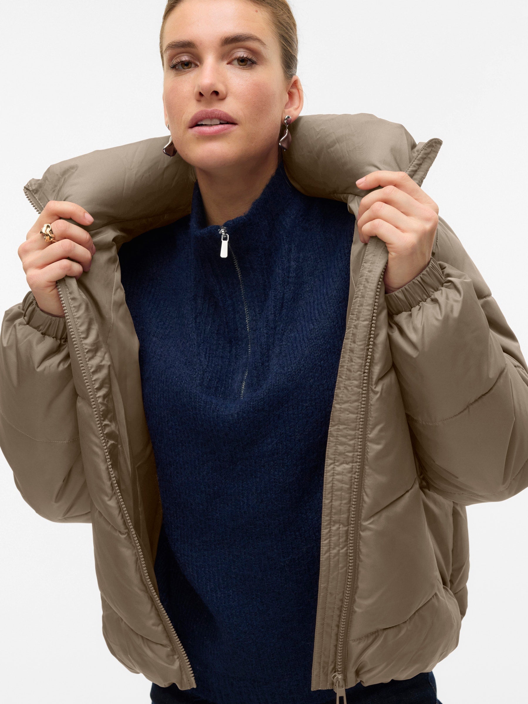 VERO MODA VMLIGARIO short jacket boo in silver mink - Image 5