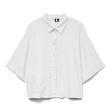 VERO MODA VMLINN 2/4 short shirt in snow white - Image 3