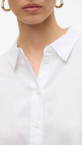 VERO MODA VMLINN 2/4 short shirt in snow white - Image 6