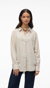 VERO MODA VMLINN shirt in moonbeam - Image 1