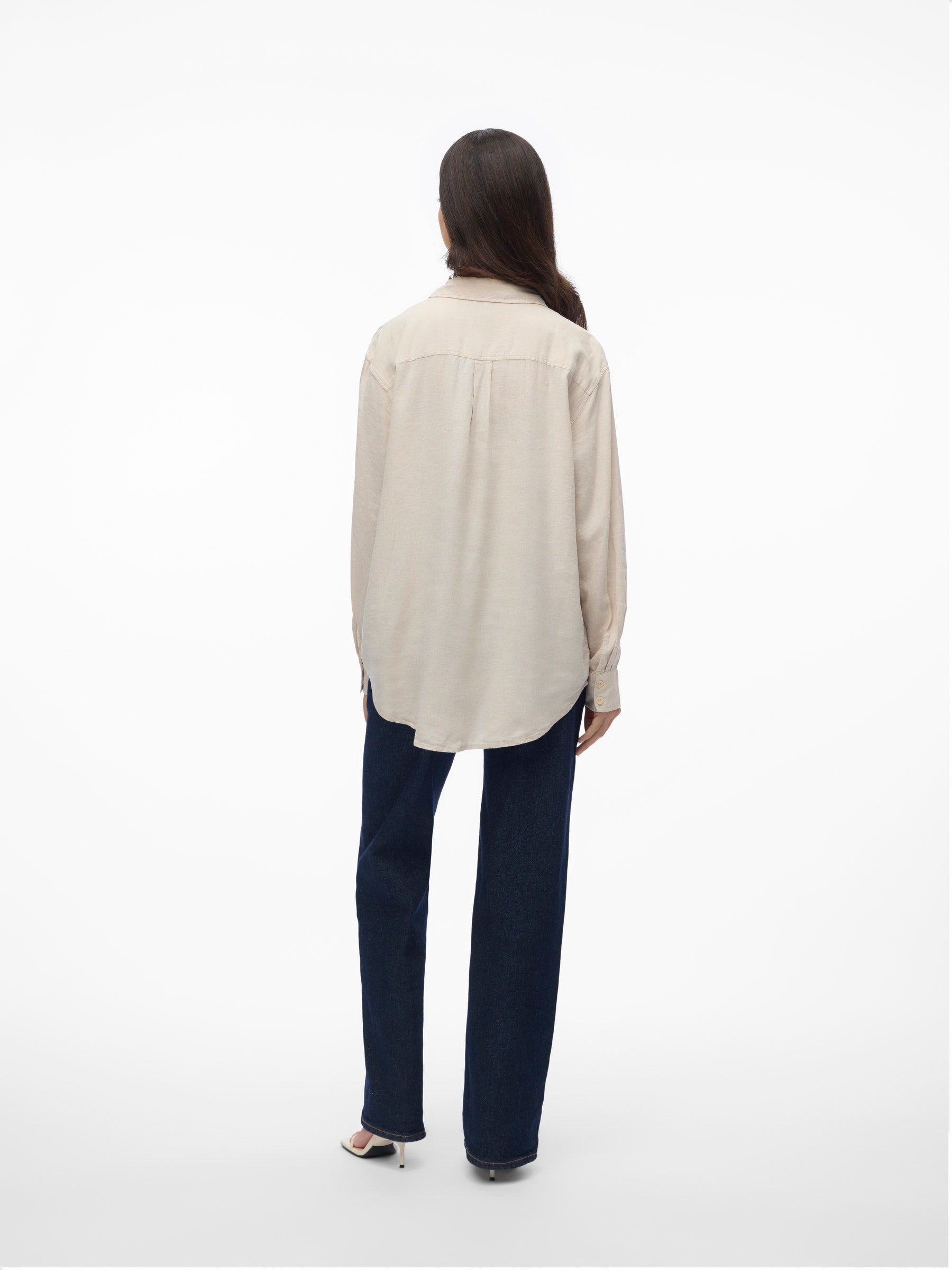 VERO MODA VMLINN shirt in moonbeam - Image 2