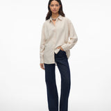 VERO MODA VMLINN shirt in moonbeam - Image 4