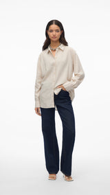VERO MODA VMLINN shirt in moonbeam - Image 4