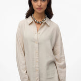 VERO MODA VMLINN shirt in moonbeam - Image 5