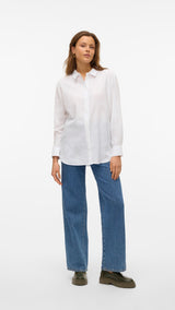 VERO MODA VMLINN shirt in snow white - Image 4