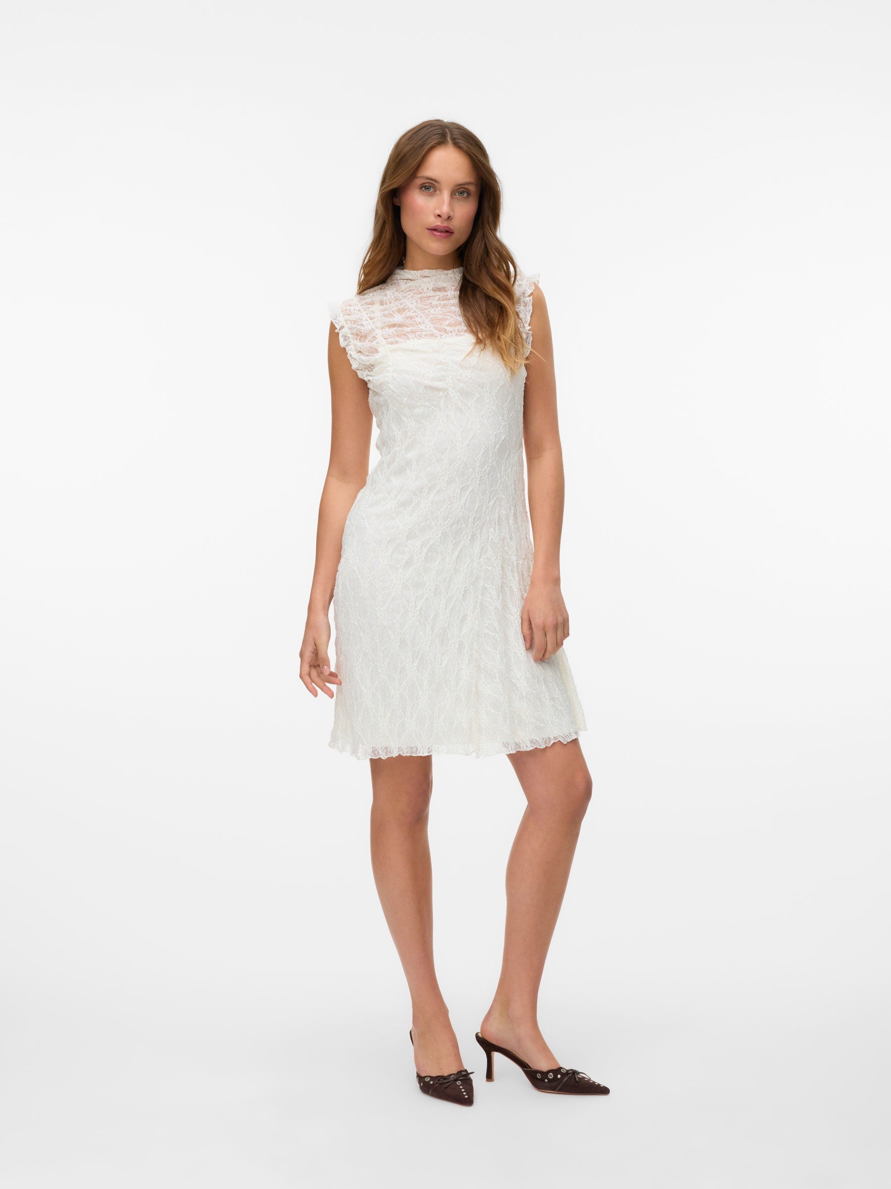 VERO MODA VMLISA short dress in antique white - Image 1