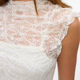 VERO MODA VMLISA short dress in antique white - Image 5