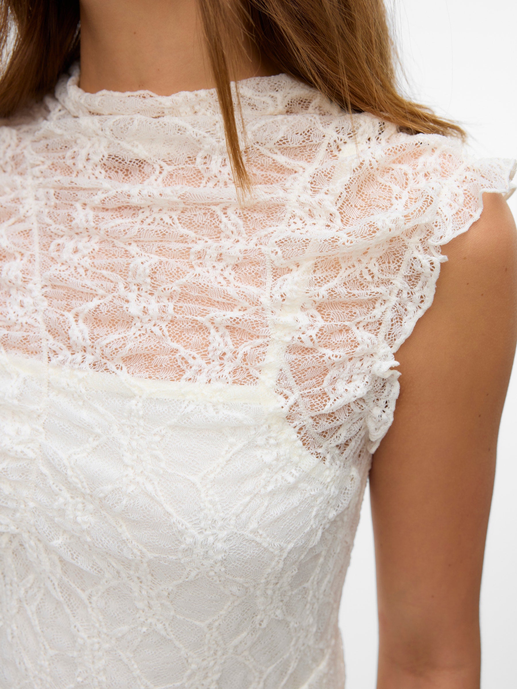 VERO MODA VMLISA short dress in antique white - Image 5