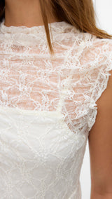 VERO MODA VMLISA short dress in antique white - Image 5