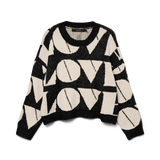 VERO MODA VMLOVE o-neck pullover boo in medium grey melange w. birch solid - Image 3