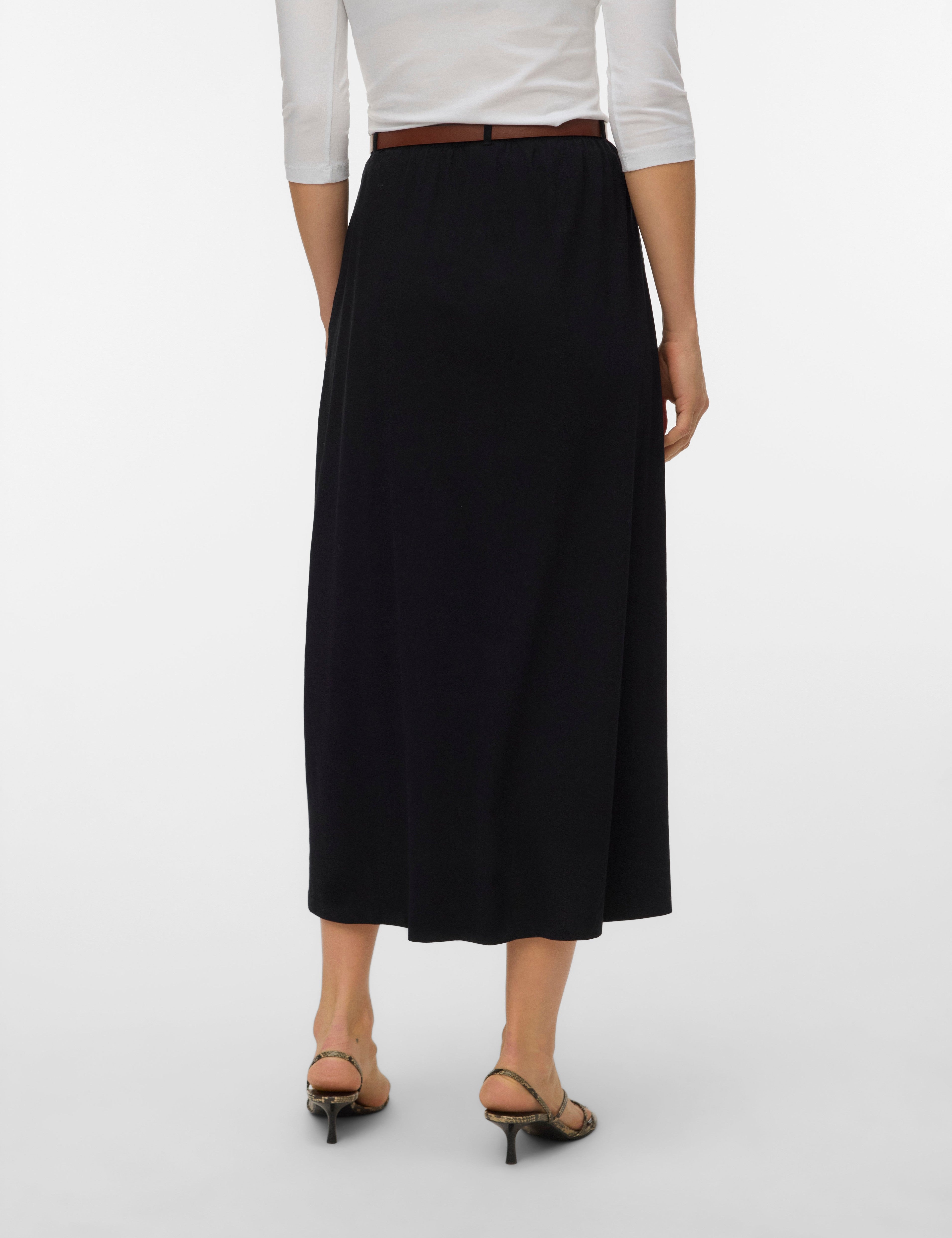 VERO MODA VMLUNA ankle skirt in black - Image 2