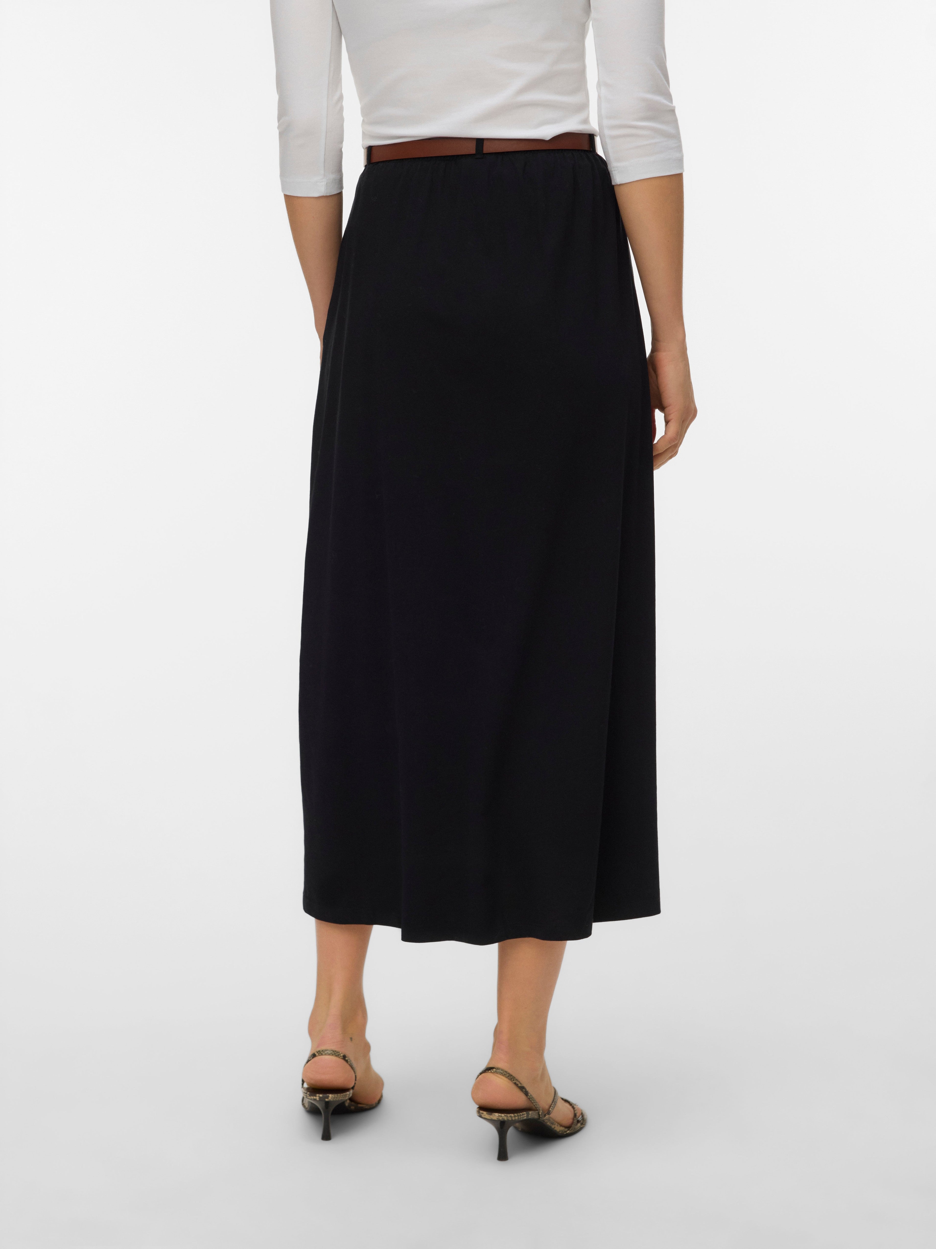 VERO MODA VMLUNA ankle skirt in black - Image 2