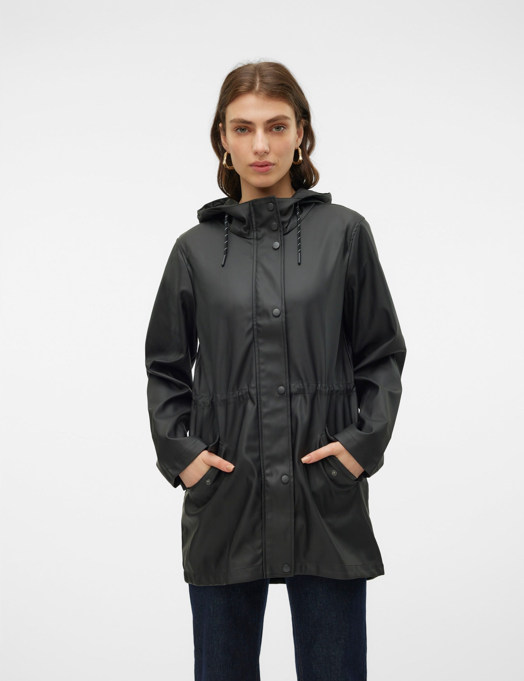 VERO MODA VMMALOU coated jacket in balsam green - Image 1