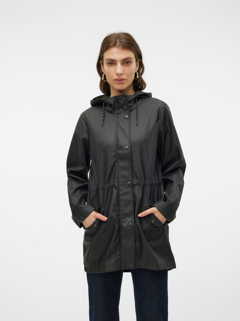 VERO MODA VMMALOU coated jacket in balsam green
