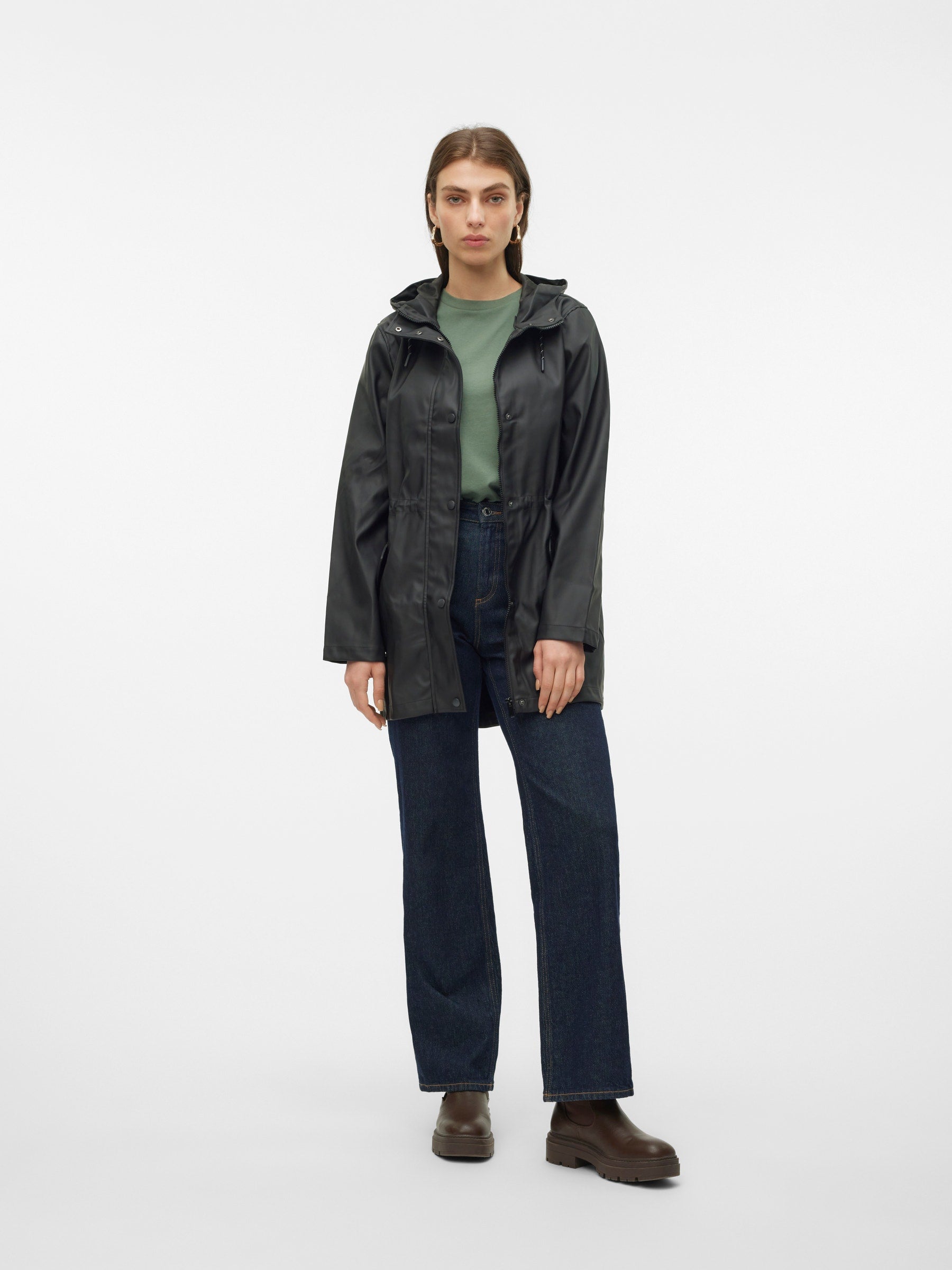 VERO MODA VMMALOU coated jacket in balsam green - Image 5