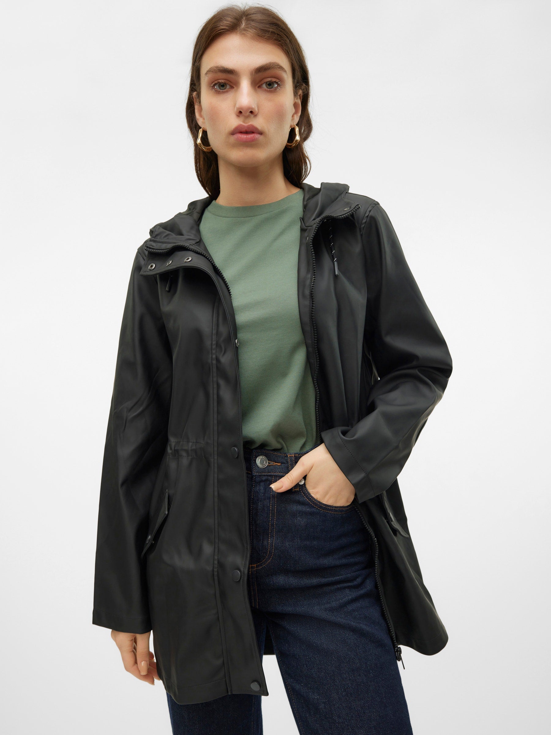 VERO MODA VMMALOU coated jacket in balsam green - Image 6