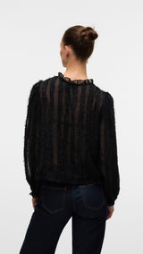 VERO MODA VMMALOU ruffle top in black - Image 2
