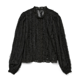 VERO MODA VMMALOU ruffle top in black - Image 3
