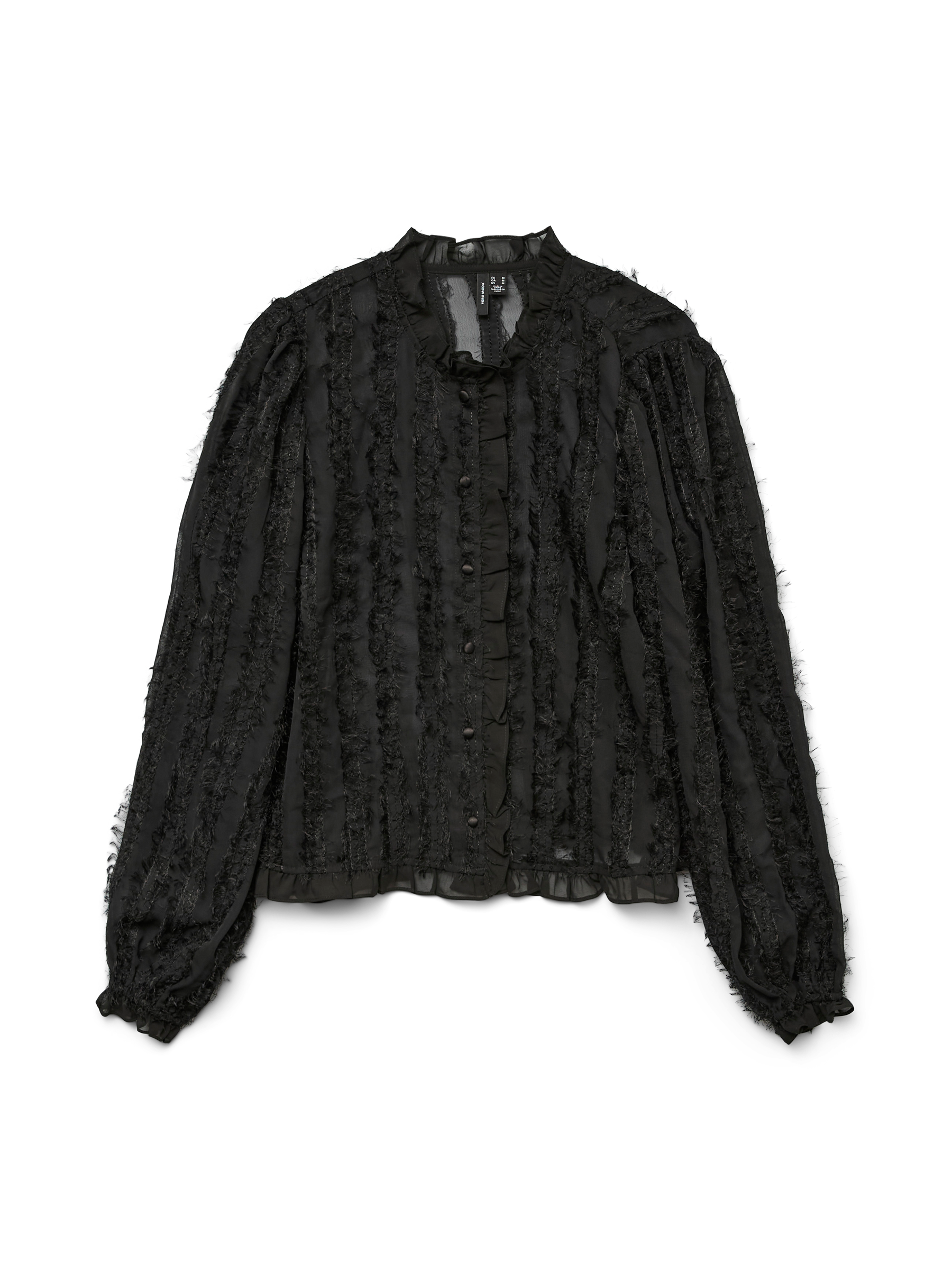 VERO MODA VMMALOU ruffle top in black - Image 3