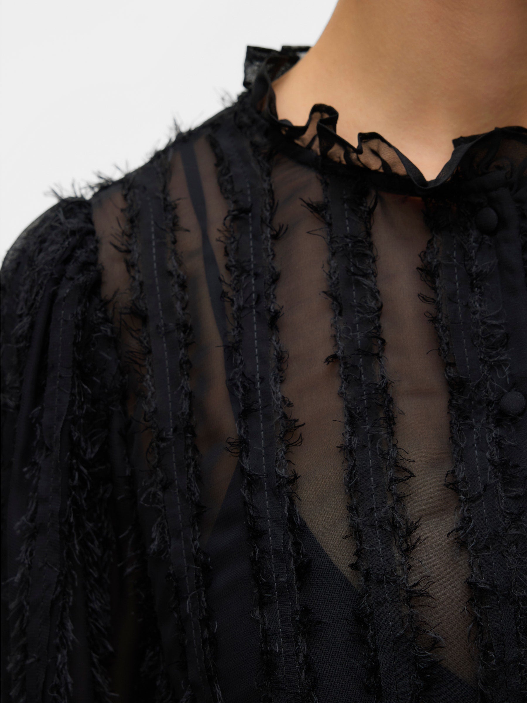VERO MODA VMMALOU ruffle top in black - Image 6