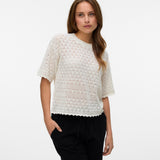 VERO MODA VMMANILA 2/4 o-neck pullover in birch - Image 1