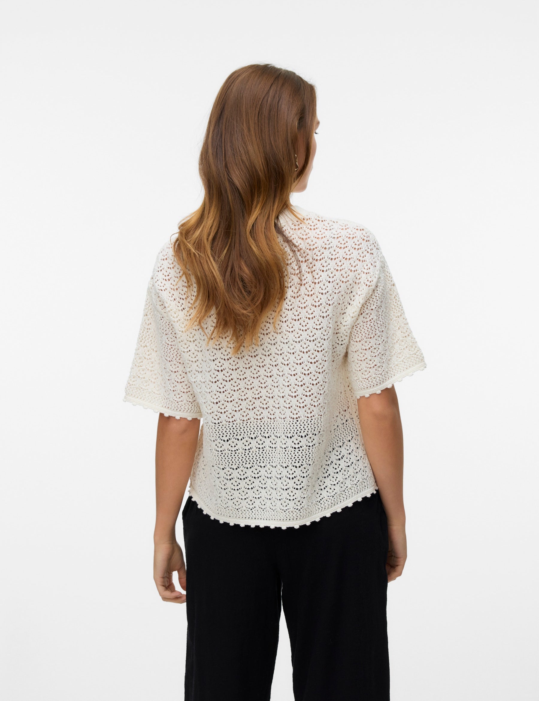 VERO MODA VMMANILA 2/4 o-neck pullover in birch - Image 2