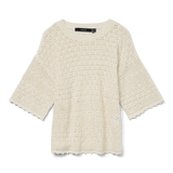 VERO MODA VMMANILA 2/4 o-neck pullover in birch - Image 3