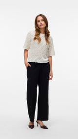 VERO MODA VMMANILA 2/4 o-neck pullover in birch - Image 4