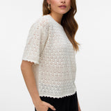 VERO MODA VMMANILA 2/4 o-neck pullover in birch - Image 5
