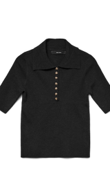 VERO MODA VMMARINA 2/4 poloneck pullover - black