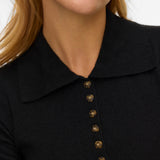 VERO MODA VMMARINA 2/4 poloneck pullover - black