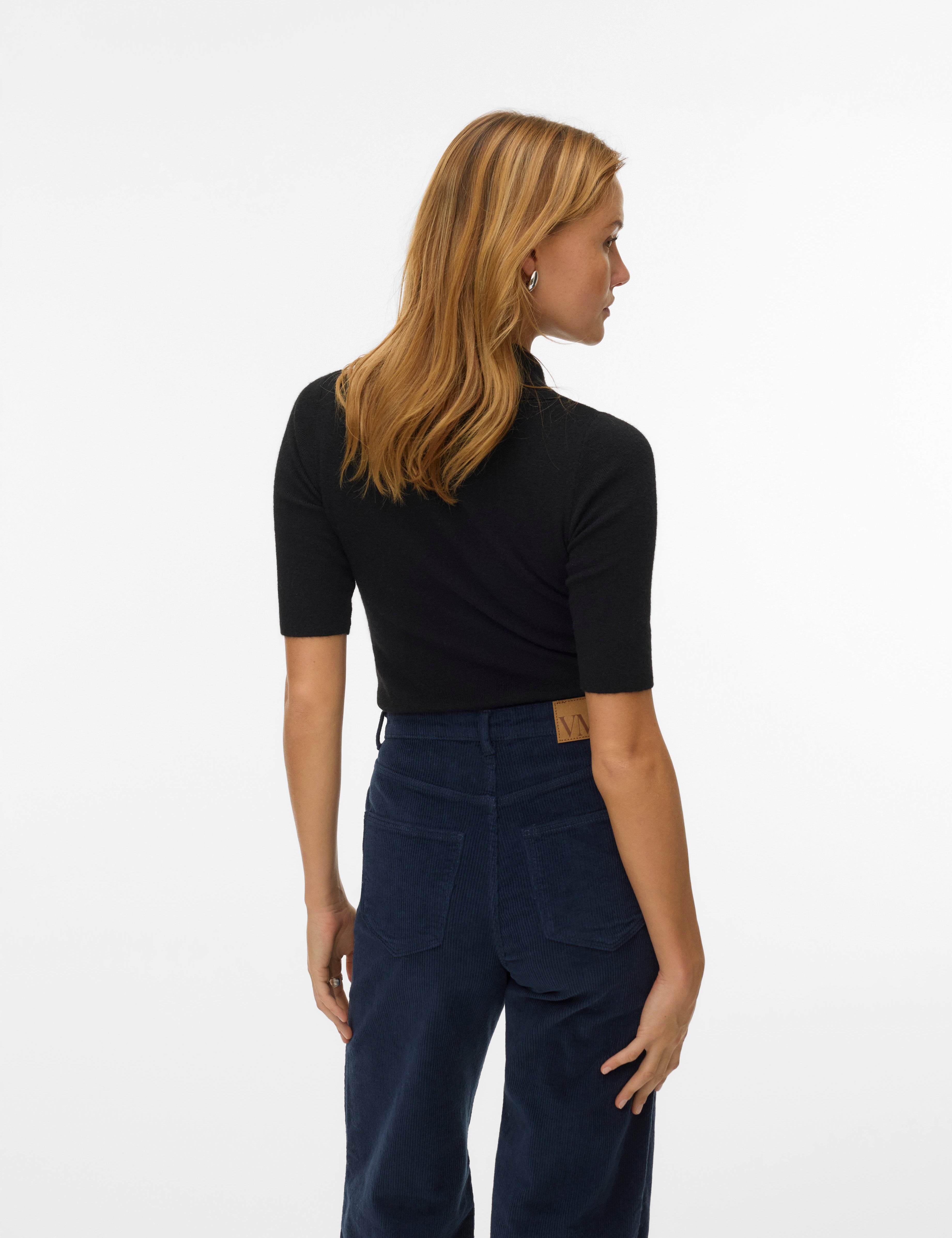 VERO MODA VMMARINA 2/4 poloneck pullover - winetasting melange