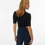 VERO MODA VMMARINA 2/4 poloneck pullover - black