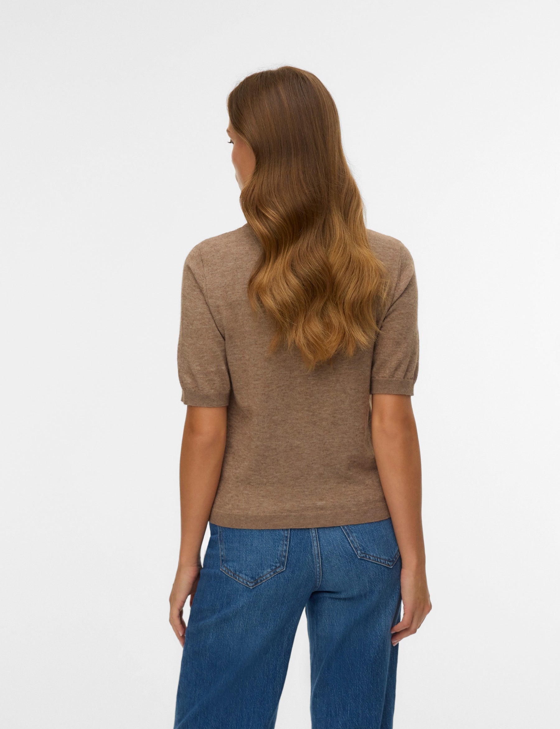 VERO MODA VMMARINA 2/4 roll neck pullover in black - Image 2