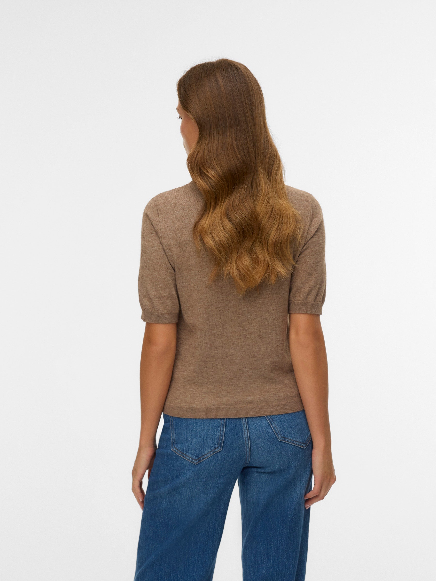 VERO MODA VMMARINA 2/4 roll neck pullover in black - Image 2