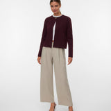 VERO MODA VMMARINA o-neck cardigan boo in winetasting melange - Image 1