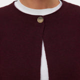 VERO MODA VMMARINA o-neck cardigan boo in winetasting melange - Image 5