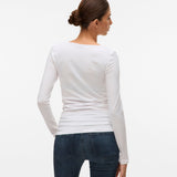 VERO MODA VMMAXI soft long u-neck in bright white - Image 2