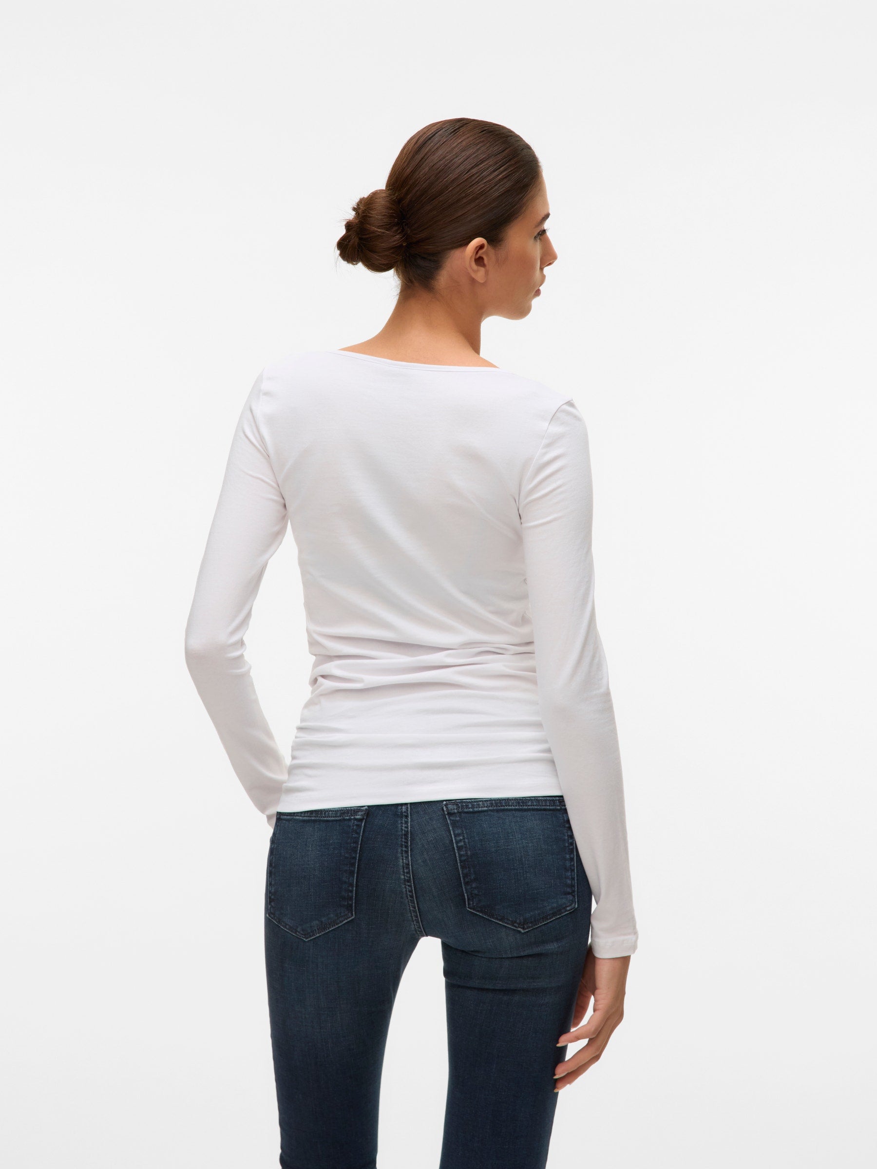 VERO MODA VMMAXI soft long u-neck in bright white - Image 2