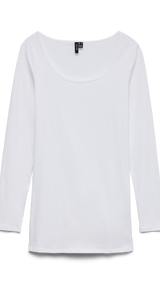 VERO MODA VMMAXI soft long u-neck in bright white - Image 3