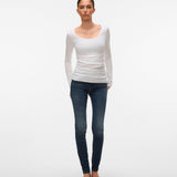 VERO MODA VMMAXI soft long u-neck in bright white - Image 4