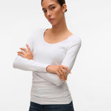 VERO MODA VMMAXI soft long u-neck in bright white - Image 5