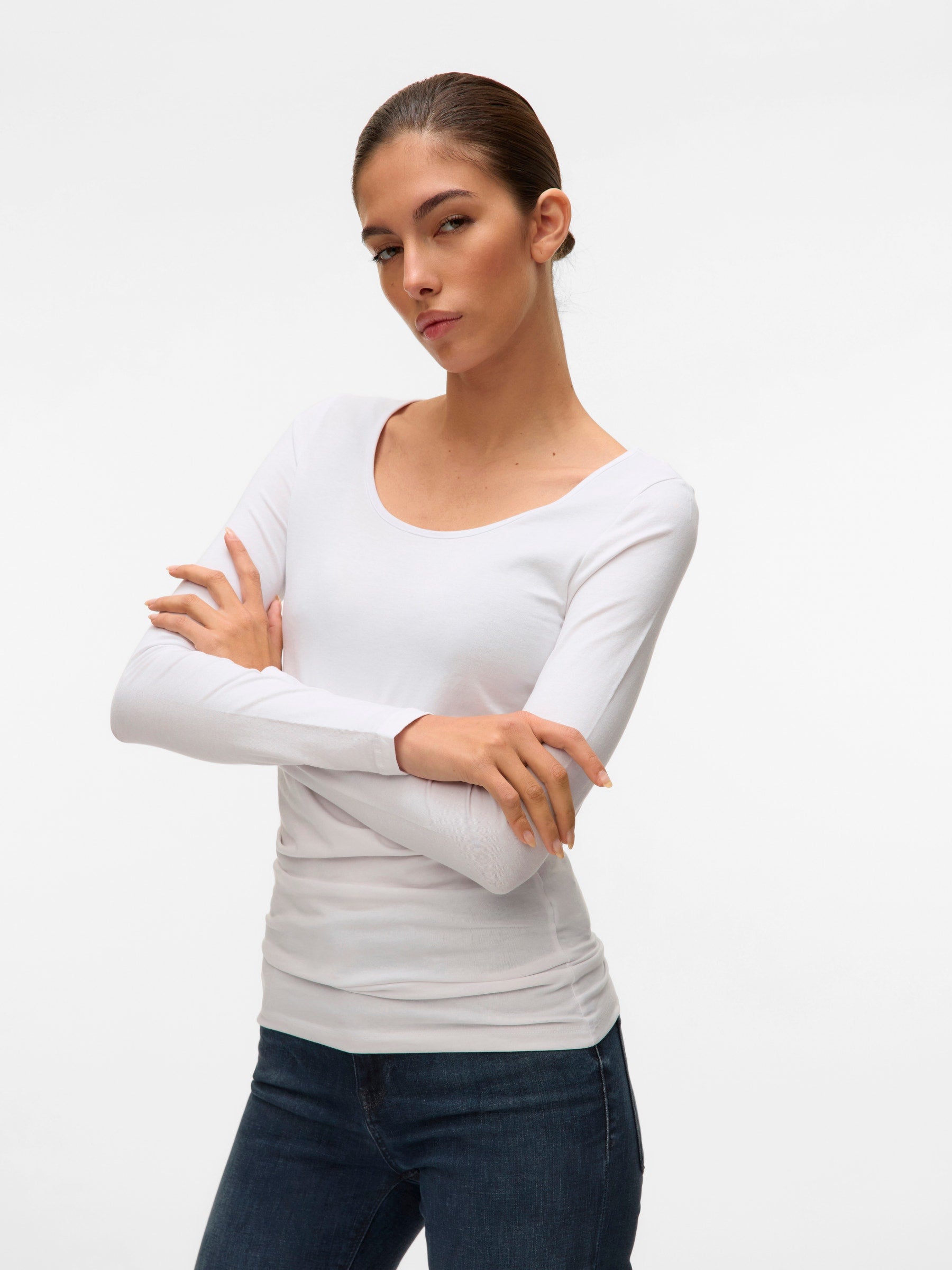 VERO MODA VMMAXI soft long u-neck in bright white - Image 5