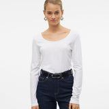VERO MODA VMMAXI soft uneck in bright white - Image 1