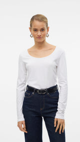 VERO MODA VMMAXI soft uneck in bright white - Image 1