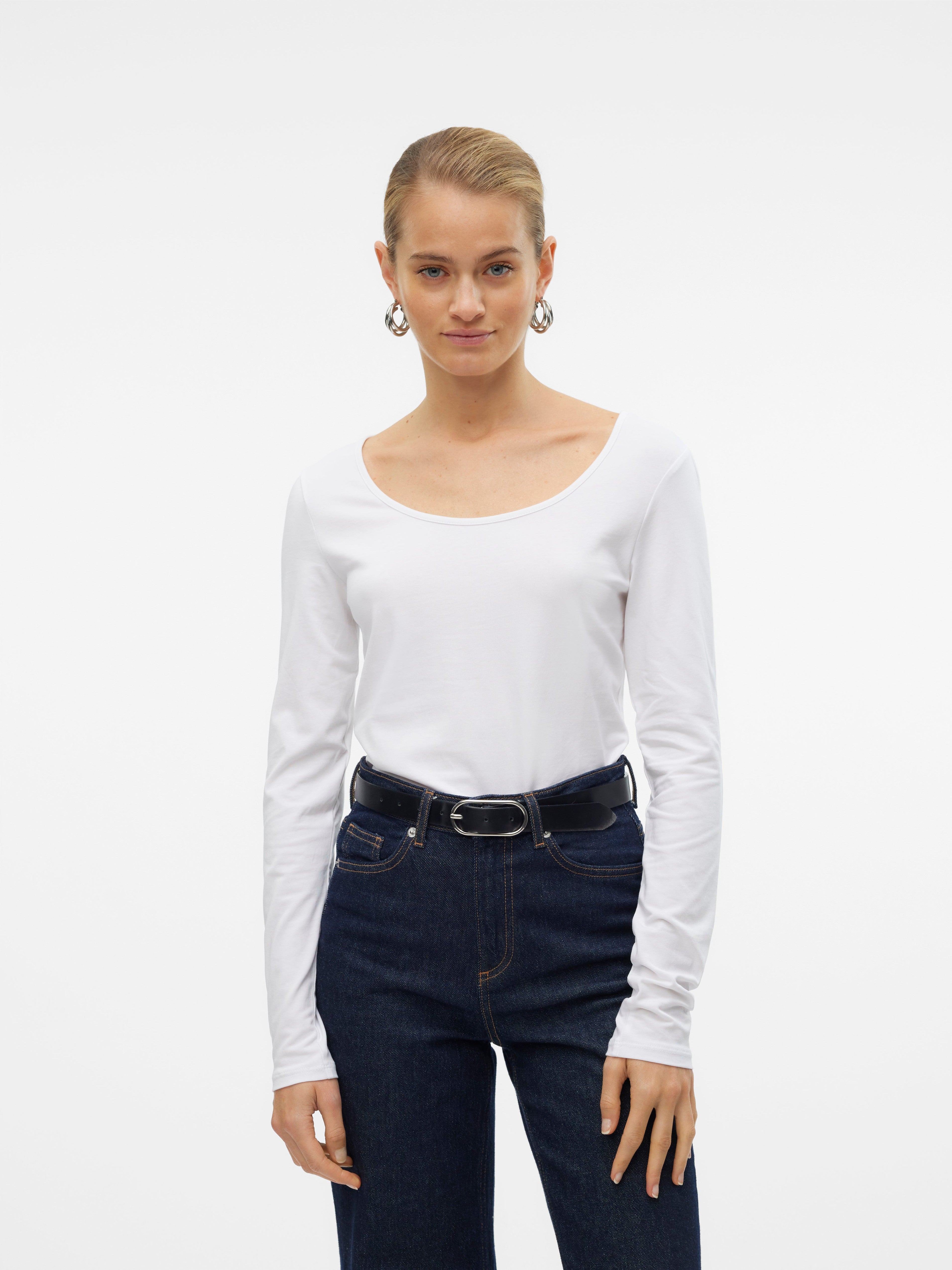 VERO MODA VMMAXI soft uneck in bright white - Image 1