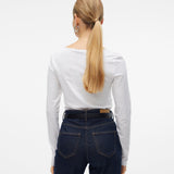 VERO MODA VMMAXI soft uneck in bright white - Image 2