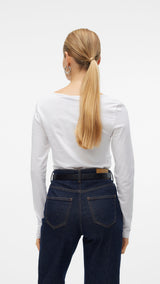 VERO MODA VMMAXI soft uneck in bright white - Image 2