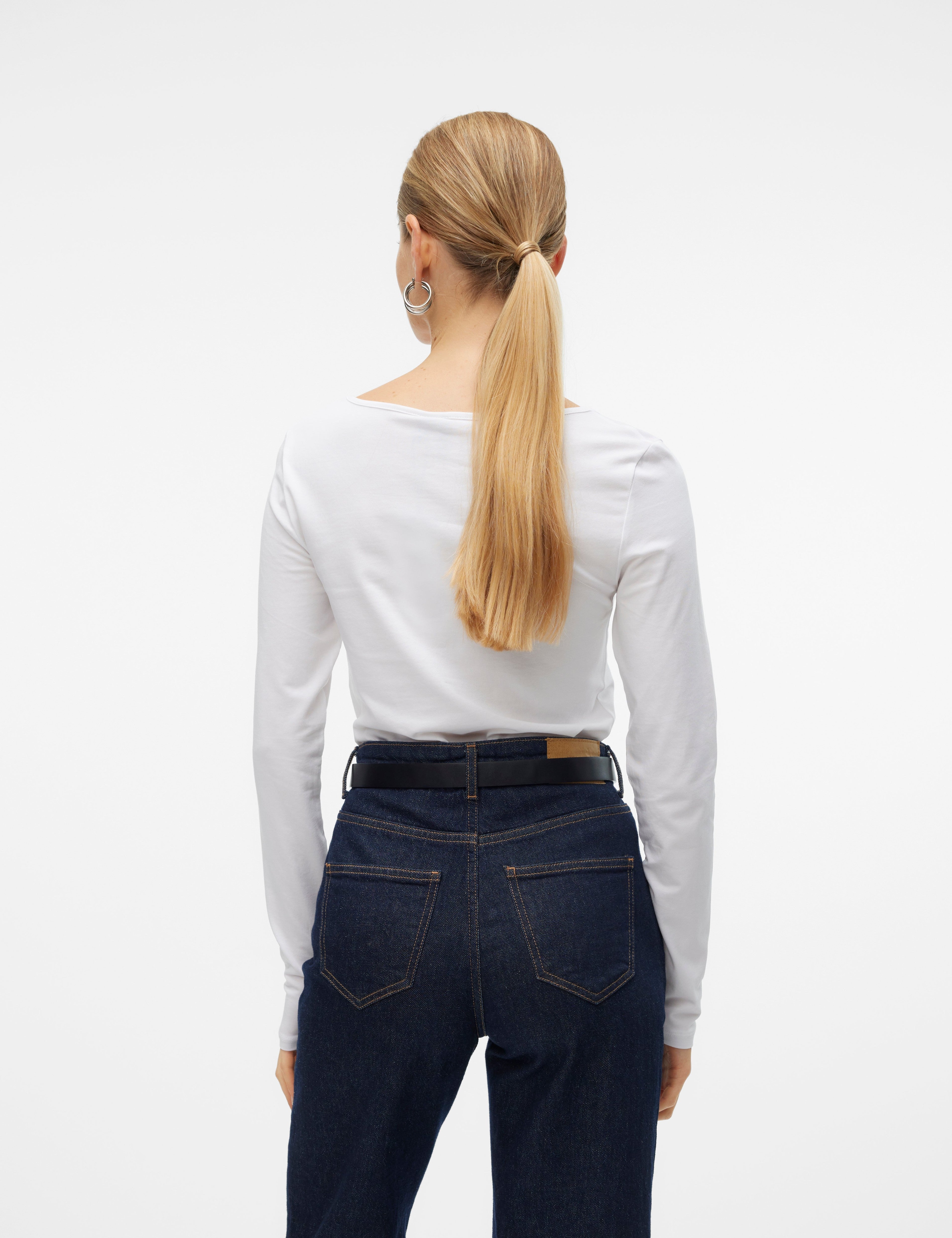 VERO MODA VMMAXI soft uneck in bright white - Image 2
